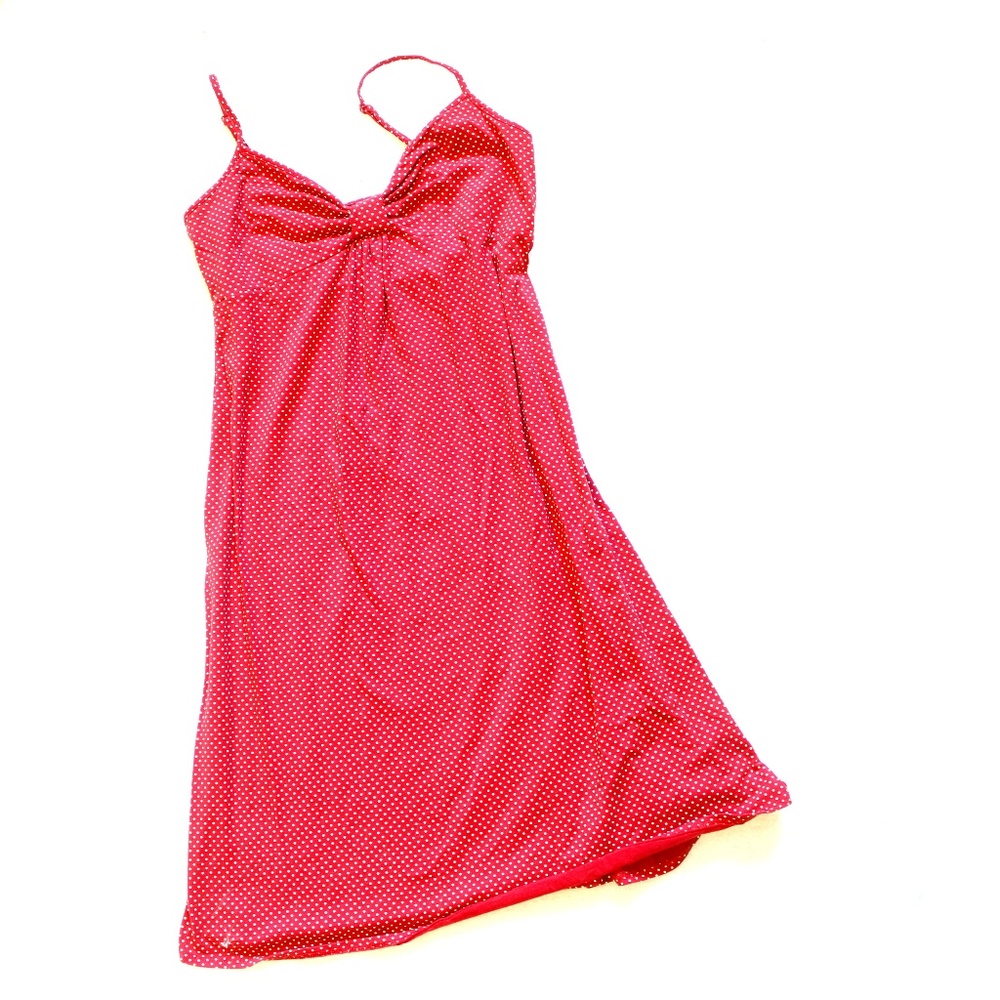 Retro Pin Up Red White Polka Dot Loft Dress Petite